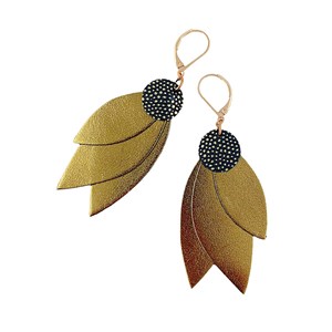 Boucles d'oreilles celeste olive