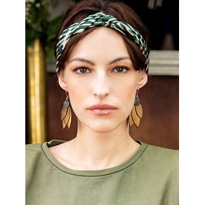 Boucles d'oreilles celeste olive