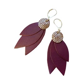 Boucles d'oreilles celeste prune