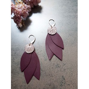 Boucles d'oreilles celeste prune