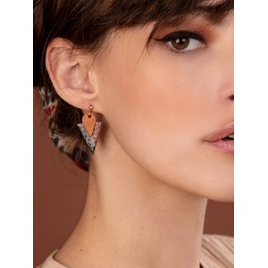 Clous d'oreilles triangle caramel