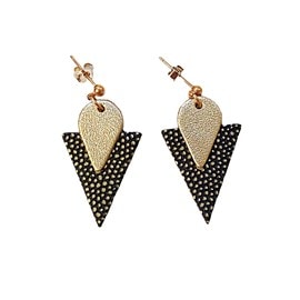 Clous d'oreilles  triangle olive