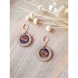 Boucles d'oreilles bulle caramel