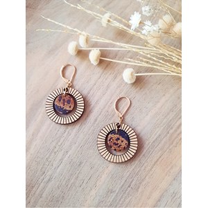 Boucles d'oreilles bulle caramel