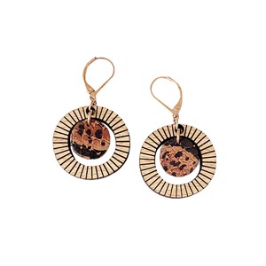 Boucles d'oreilles bulle caramel