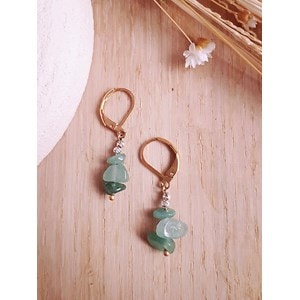 Boucle d'oreille mini chakra aventurine