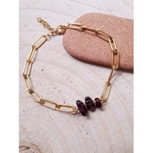 Bracelet pierres fines boho grenat