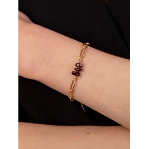 Bracelet pierres fines boho grenat