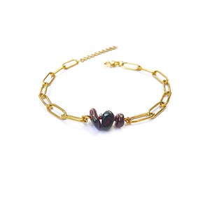 Bracelet pierres fines boho grenat