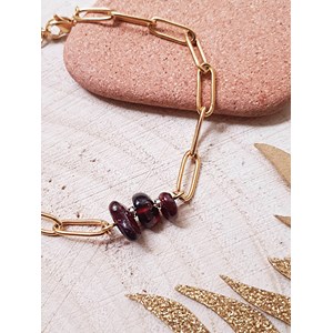 Bracelet pierres fines boho grenat