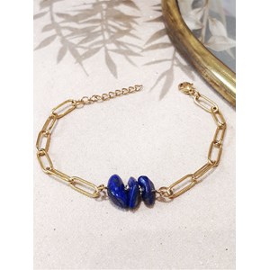 Bracelet pierres fines boho lapis lazuli