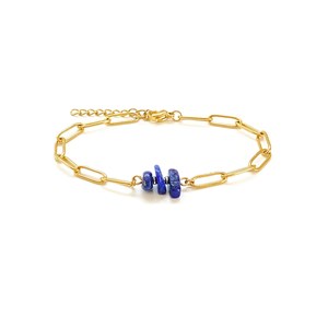 Bracelet pierres fines boho lapis lazuli