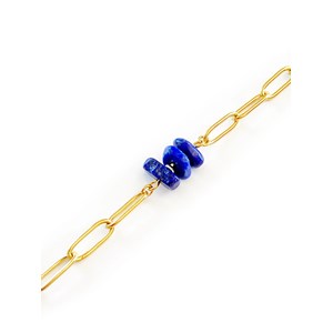 Bracelet pierres fines boho lapis lazuli