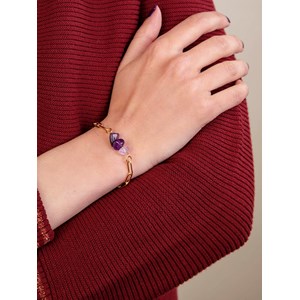 Bracelet pierres fines boho améthyste