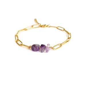 Bracelet pierres fines boho améthyste
