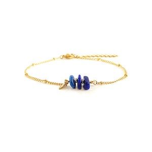 Bracelet chakras pierres lapis lazuli