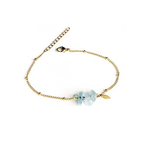 Bracelet chakras pierres aigue marine