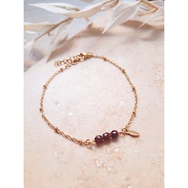 Bracelet points grenat