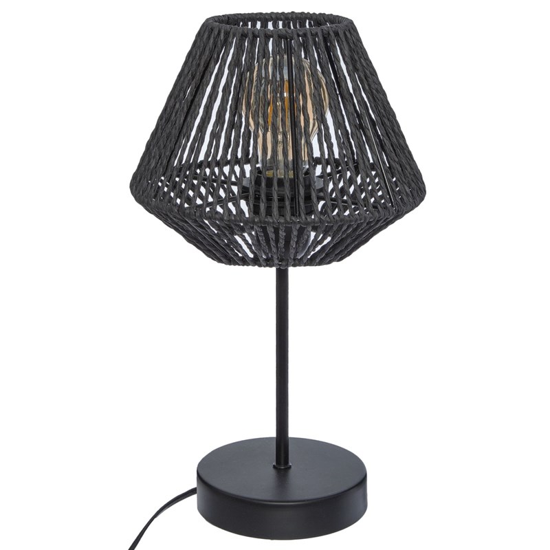 Atmosphera, créateur d’intérieur - Lampe effet corde jily h.34cm noir