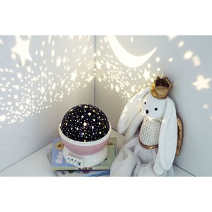 Veilleuse projecteur rotative star rose