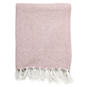 Plaid imprimé géométrique avec franges