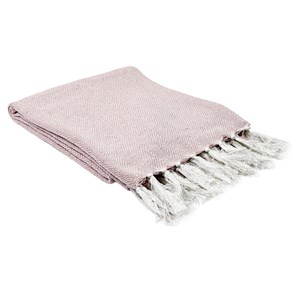 Plaid imprimé géométrique avec franges