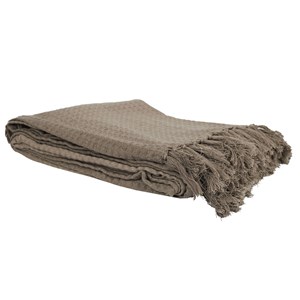 Plaid gaufré - 170 cm x 250 cm - marron