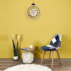 Chaise patchwork bleu gris