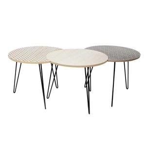 Table basse modulable x3 noir