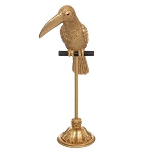 Statue toucan or h40 cm