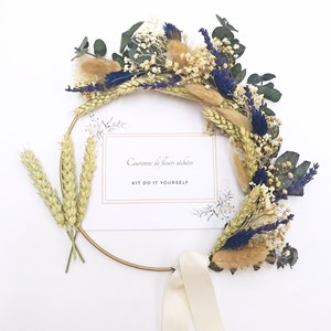 Kit diy couronne murale de fleurs séchée