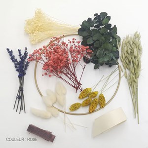 Kit diy couronne murale de fleurs séchée