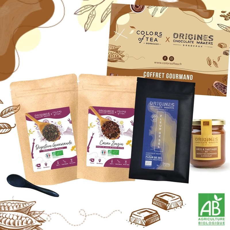 Colors of Tea - Coffret gourmand bio au chocolat