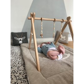 Arche d'éveil en bois + 3 hochets foret