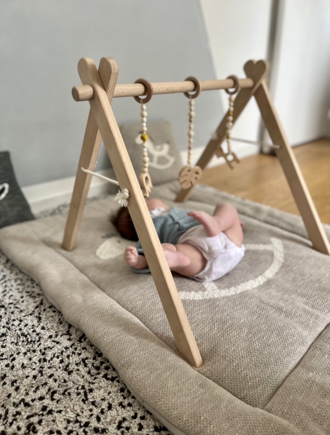 Arche de jeux universel en bois, pour développer l'éveil de bébé
