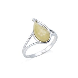 Bague argent ambre