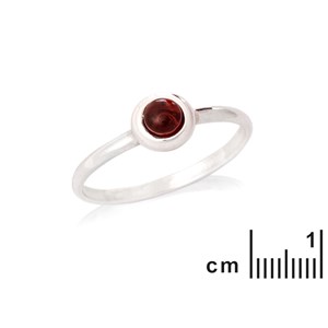 Bague argent grenat