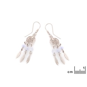Boucles d'oreilles agate argent
