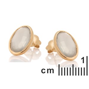 Boucles d'oreilles pierre de lune gris