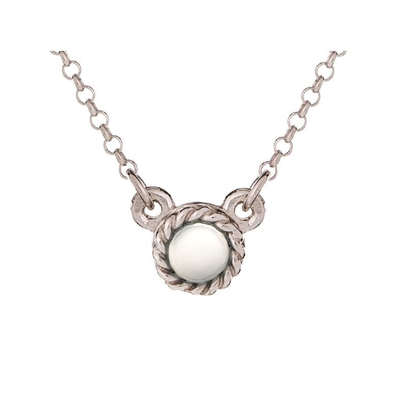 Collier argent agate aqua