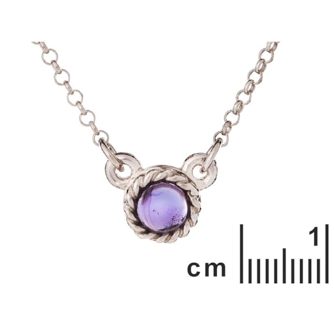 Collier Pendentif Ancien Art Déco Années 30 - Améthyste - Occasion Avec Micro éclat