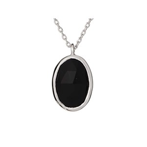 Collier onyx argent
