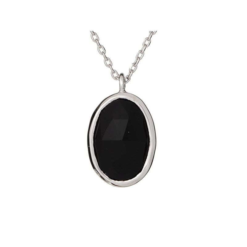 Collier onyx argent