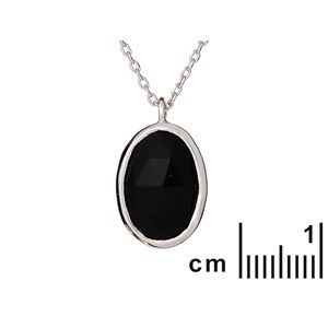 Collier onyx argent