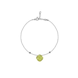 Bracelet quartz jaune argent