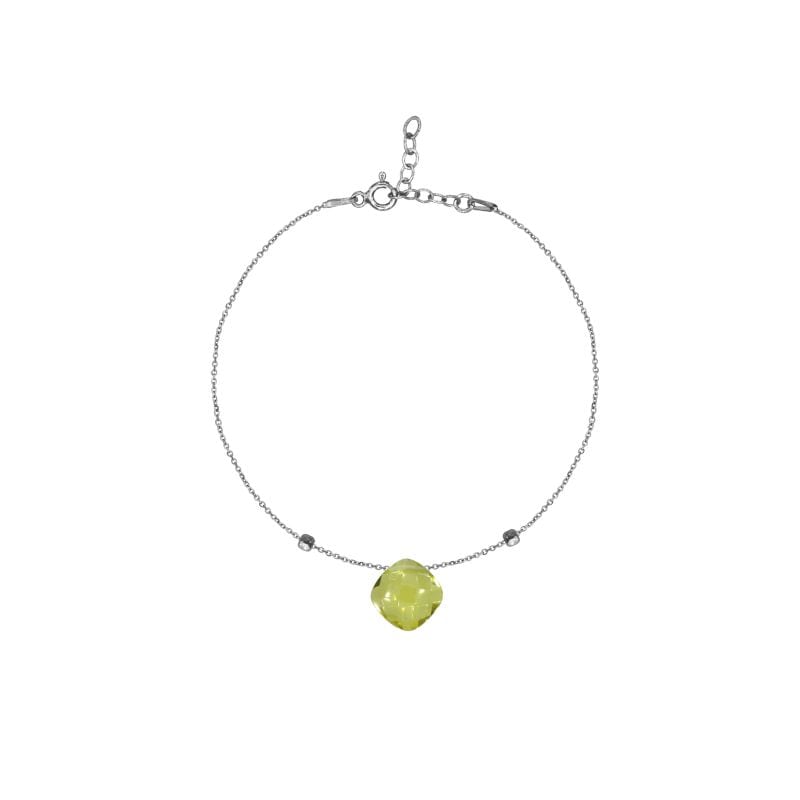 Bracelet quartz jaune argent