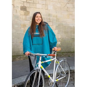 Poncho velo - bleu clair