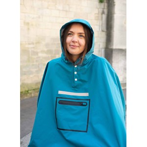 Poncho velo - bleu clair