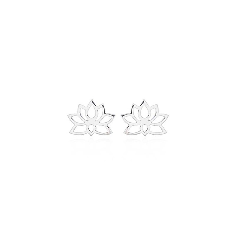 Bijoucolor - Boucle d'oreilles fleur de lotus