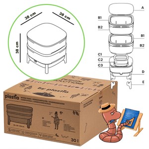 Wormcube lombricomposteur vert 2p
